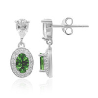 Pendientes en plata con Tsavorita