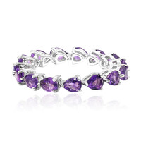Anillo en plata con Amatista