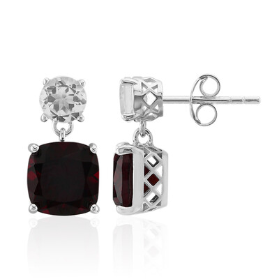 Pendientes en plata con Granate
