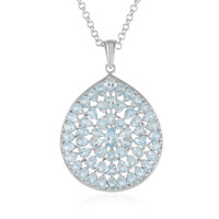 Collar en plata con Topacio azul cielo