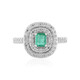 Anillo en plata con Esmeralda de Rusia