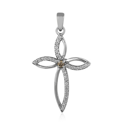 Colgante en plata con Diamante chocolate I2