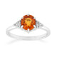 Anillo en oro con Zafiro naranja de Ban Ka Cha