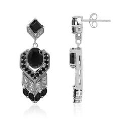 Pendientes en plata con Espinela negra