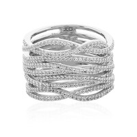 Anillo en plata con Topacio blanco