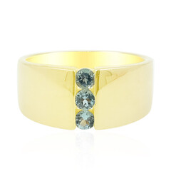 Anillo en oro con Turmalina nigeriana paraiba