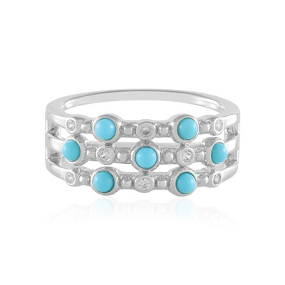 Anillo en plata con Turquesa bella durmiente