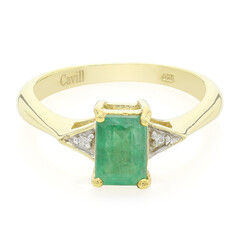 Anillo en plata con Esmeralda de Bahía