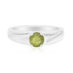 Anillo en plata con Demantoide de Namibia