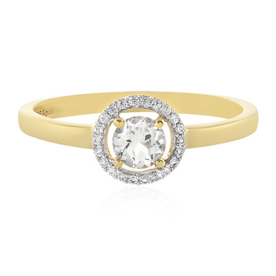 Anillo en plata con Topacio blanco