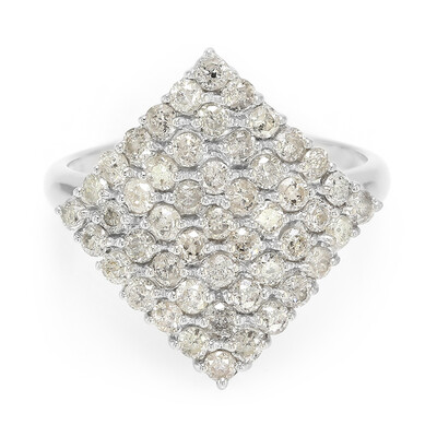Anillo en plata con Diamante chocolate