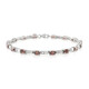 Brazalete en plata con Zircón rojo