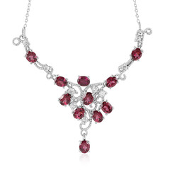 Collar en plata con Rodolita