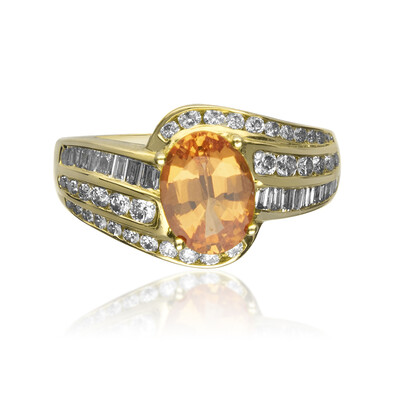 Anillo en oro con Granate mandarina (CIRARI)
