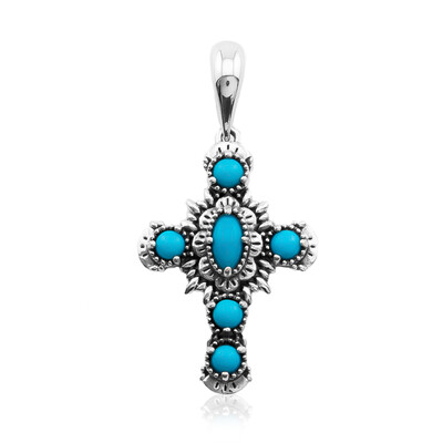 Colgante en plata con Turquesa bella durmiente (Desert Chic)