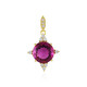 Colgante en plata con Fluorita rosa