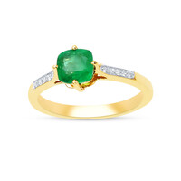 Anillo en oro con Esmeralda de Zambia