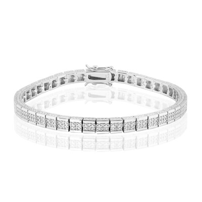 Brazalete en plata con Diamante I3 (I)