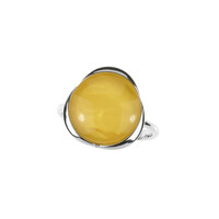 Anillo en plata con Ámbar báltico