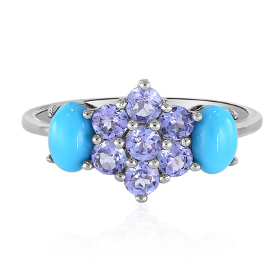 Anillo en plata con Turquesa bella durmiente