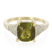 Anillo en oro con Turmalina cuprífera