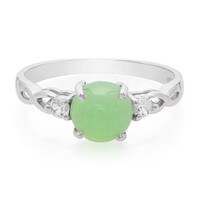 Anillo en plata con Crisoprasa imperial