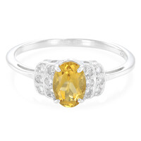 Anillo en plata con Cuarzo champán