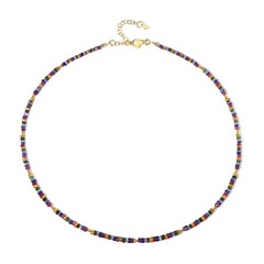 Collar en plata con Granate mandarina (Riya)
