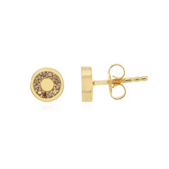 Pendientes en plata con Diamante chocolate I3