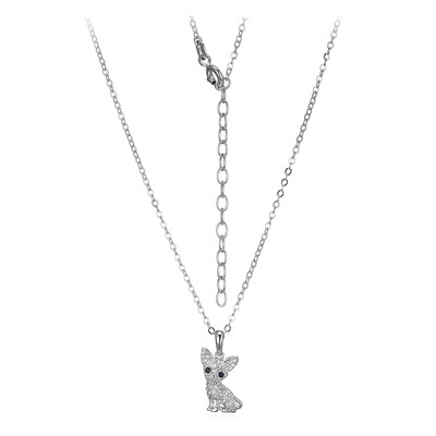 Collar en plata con Topacio blanco