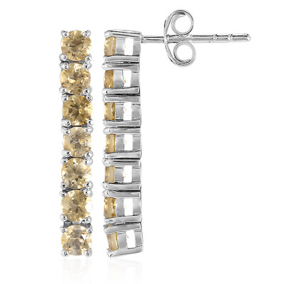 Pendientes en plata con Citrino