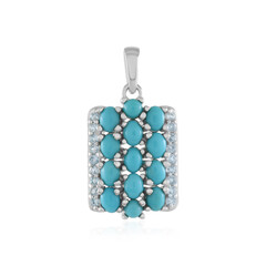 Colgante en plata con Turquesa bella durmiente
