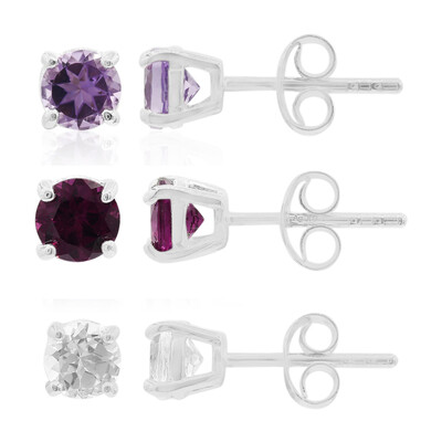 Pendientes en plata con Rodolita