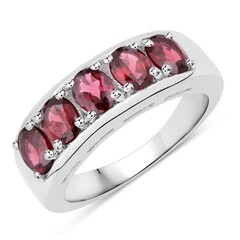 Anillo en plata con Rodolita