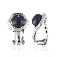Clip de oreja en plata con Perla Freshwater