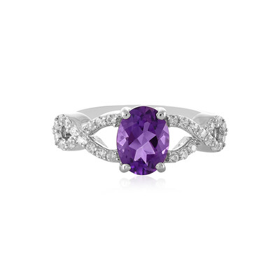 Anillo en plata con Amatista de Siberia