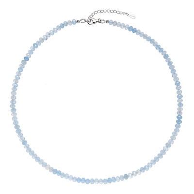 Collar en plata con Aguamarina de Brasil