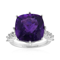 Anillo en plata con Amatista de Marruecos