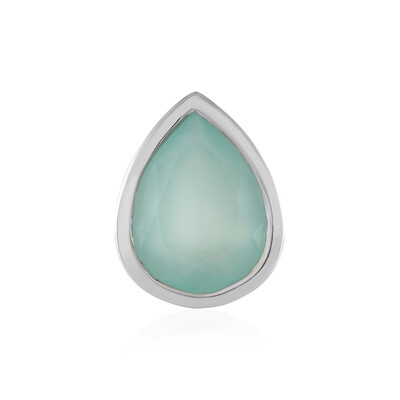 Colgante en plata con Calcedonia agua  (MONOSONO COLLECTION)