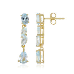 Pendientes en plata con Topacio azul cielo