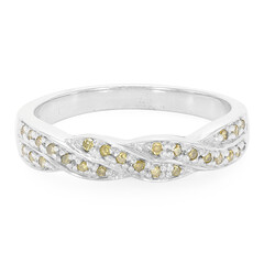 Anillo en plata con Diamante fantasía