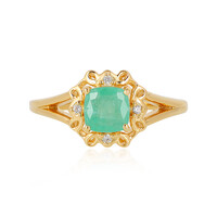 Anillo en plata con Esmeralda de Rusia