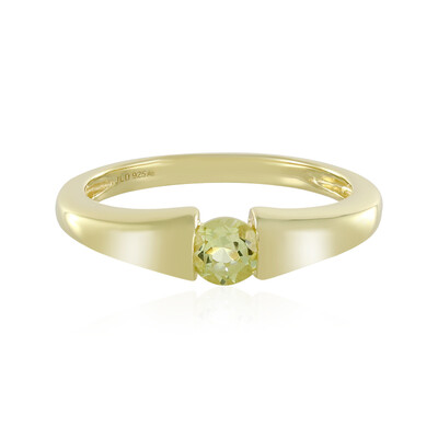 Anillo en plata con Cuarzo del Ouro Verde