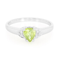Anillo en plata con Turmalina cuprífera