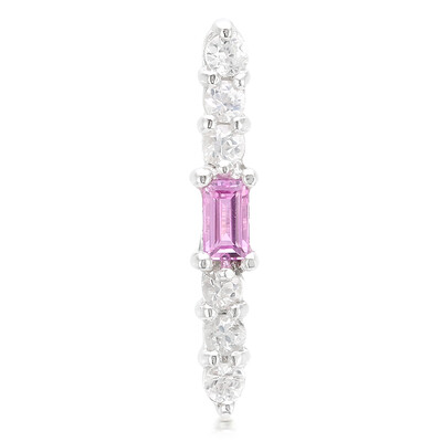 Colgante en plata con Zafiro de Ceilán rosa
