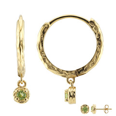 Pendientes en plata con Peridoto de Birmania