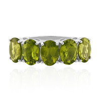 Anillo en plata con Peridoto de Birmania