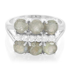 Anillo en plata con Espectrolita