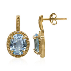 Pendientes en plata con Topacio azul cielo