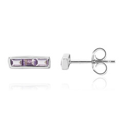 Pendientes en plata con Amatista Rosa de Francia